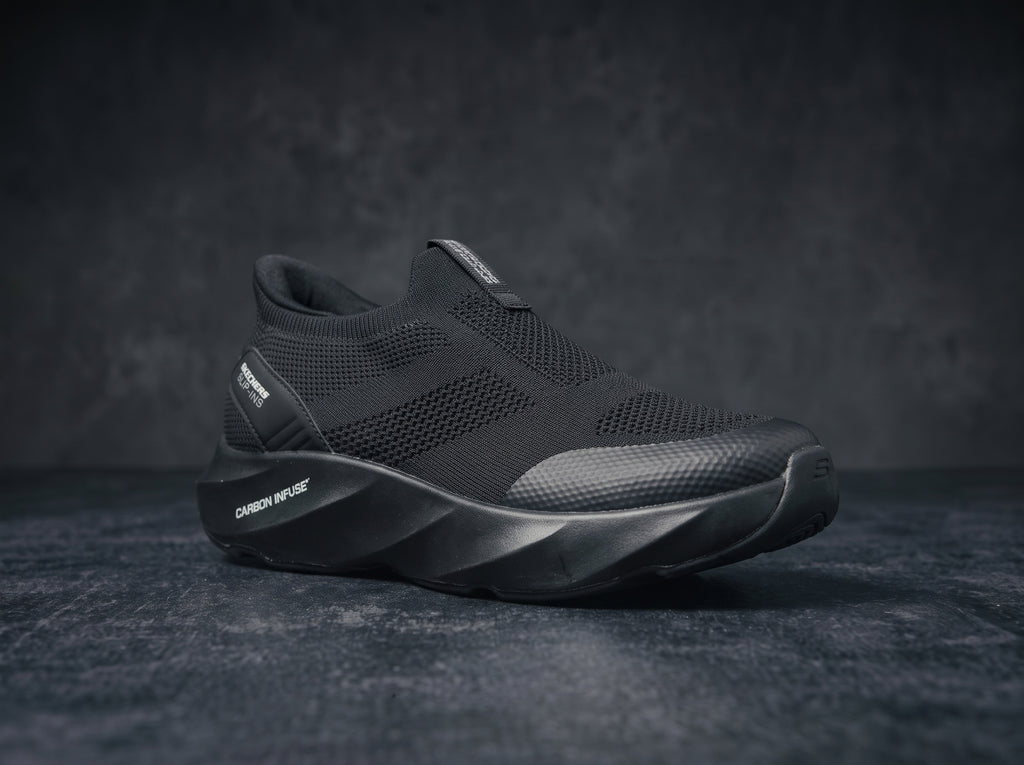 Full Black Slip-On Sneakers PL-213