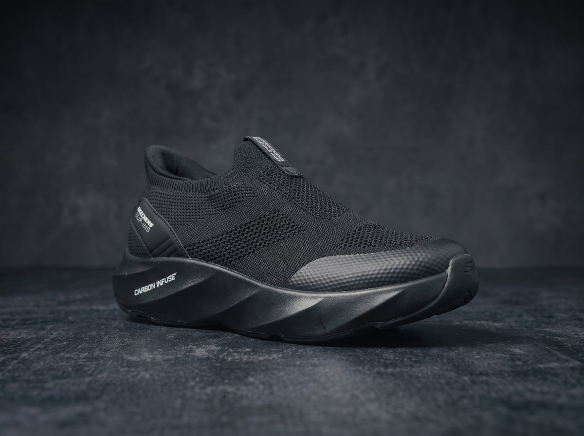 Full Black Slip-On Sneakers PL-213